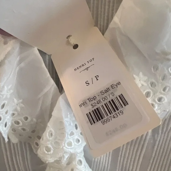 Dôen Henri Top - Salt Eyelet Size Small New with Tags - Picture 4 of 4